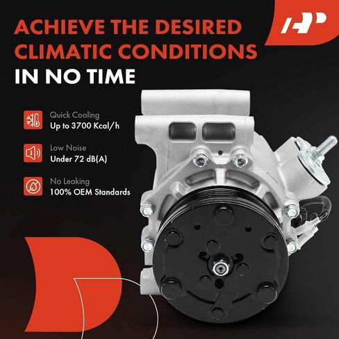 A-Premium Air Conditioner AC Compressor with Clutch Compatible with Chevrolet Trailblazer, Trailblazer EXT & GMC Envoy, Envoy XL XUV & Buick Rainier & Isuzu Ascender & Oldsmobile Bravada & Saab 9-7x in Saudi Arabia