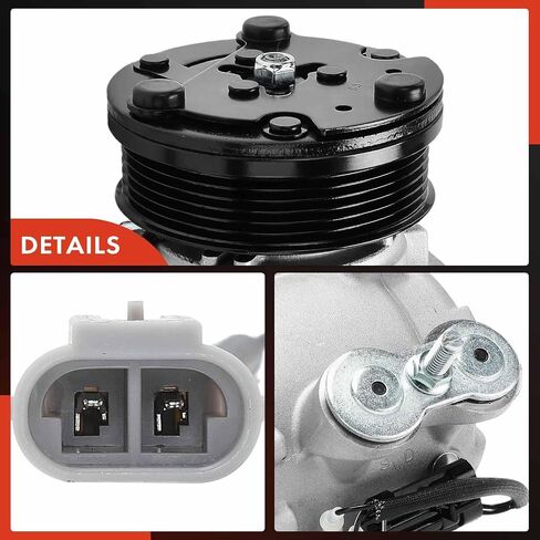 A-Premium Air Conditioner AC Compressor with Clutch Compatible with Chevrolet Trailblazer, Trailblazer EXT & GMC Envoy, Envoy XL XUV & Buick Rainier & Isuzu Ascender & Oldsmobile Bravada & Saab 9-7x in Saudi Arabia