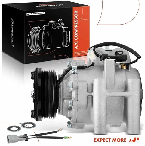 A-Premium Air Conditioner AC Compressor with Clutch Compatible with Chevrolet Trailblazer, Trailblazer EXT & GMC Envoy, Envoy XL XUV & Buick Rainier & Isuzu Ascender & Oldsmobile Bravada & Saab 9-7x in Saudi Arabia