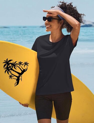 Women's Short Sleeve Shirts Workout Tops UPF 50+ Sun Protection Tee Quick Dry Athletic Rash Guard T-Shirt in Kuwait