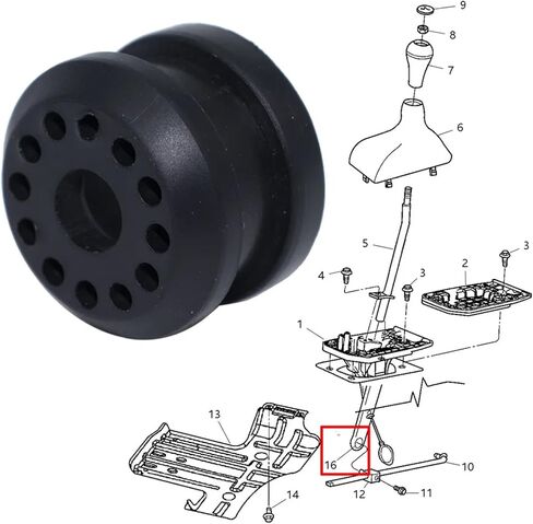 2PCS Transfer Case Shift Linkage Bushing Kit with E-Clips - Compatible with Dodge Ram 1500/2500/3500 - Replaces OEM# 68078975AA, 68078974AA in Saudi Arabia