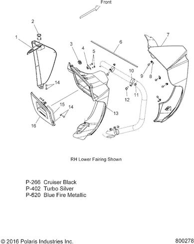 Polaris Victory Motorcycles Inner Fairing, Left, Genuine OEM Part 5438929, Qty 1 in Saudi Arabia