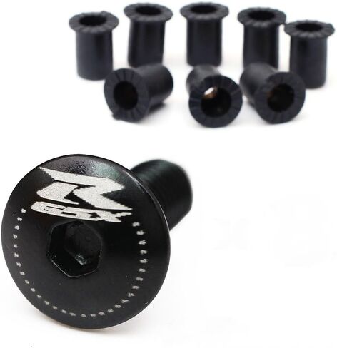 Autobahn88 Motorcycle Engine Bolt Dress-up Kit, compatible with Suzuki GSX-R 1000 2005-2008 (Black) (Set of 26) in Saudi Arabia
