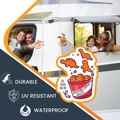Magnet Me Up Sir, Those are My Emotional Support Chicken Nuggets Dino Nugget Meme Culture Automotive Magnet Decal, 4x6 inch, for Car, Truck SUV, Funny Humorous Magnet, Crafted in USA in Saudi Arabia
