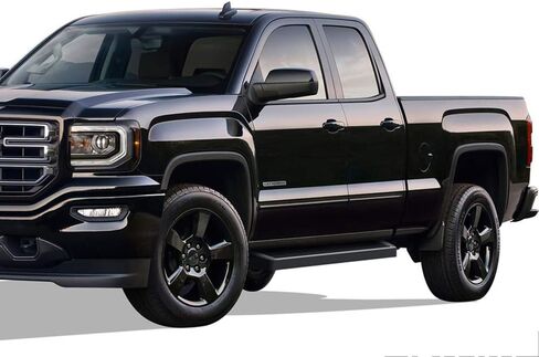 APS Running Boards (Nerf Bars Steps) Compatible with Chevy Silverado GMC Sierra 2007-2018 Double Cab Extended Cab & 2500 HD 2019 (Exclude 07 Classic)(Include 19 1500 LD) (Black Running Board) in Saudi Arabia