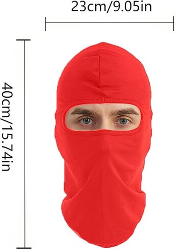 3 Pieces Balaclava Face Mask Outdoor Cycling Headgear Motorcycle Face Masks for Men and Women (red) in Kuwait