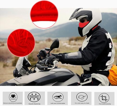 3 Pieces Balaclava Face Mask Outdoor Cycling Headgear Motorcycle Face Masks for Men and Women (red) in Kuwait