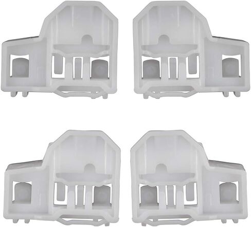 Brock Replacement 4 Pc Set Front Window Regulator Glass Guides Compatible with 1996-2005 Passat 22697622 22697623 in Kuwait