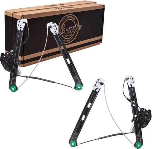 Brock Replacement Driver and Passenger Front Power Window Lift Regulators & Motors Assemblies Compatible with 1999-2005 3 Series Sedan Wagon in Saudi Arabia