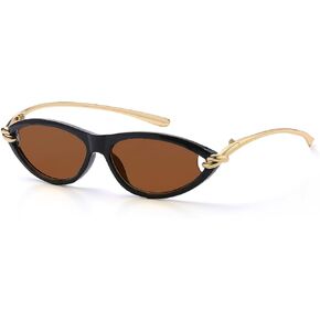 Cat Eye Sunglasses for Women Chic Retro Oval 90s Sunnies Lightweight Small Shades Trendy UV protection Sun Glasses in Kuwait