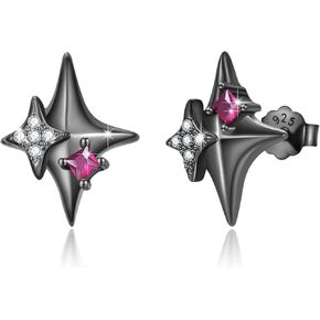 OHAYOO Gothic Angel Devil Earrings Sterling Silver Demon Angel Wings Black and White Stud Earrings Gothic Jewelry Gifts for Women in Kuwait