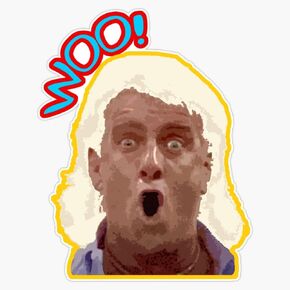 NumbTs- WOO Ric Flair - Legendary wrestling quote old school inspired design Bumper Sticker Vinyl Decal 5 inches in Saudi Arabia