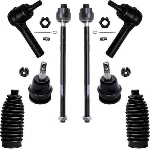 Detroit Axle - 8pc Front Suspension Kit for 1997-2013 Chevy Corvette 2004-2009 Cadillac XLR 2 Lower Ball Joints 4 Inner & Outer Tie Rod End Links 2 Boots 2005 2006 2007 2008 Replacement in Saudi Arabia