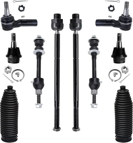 Detroit Axle - RWD Front Suspension Kit for 2008-2012 Dodge Ram 1500 [5-Lug] 2 Lower Ball Joints 4 Inner & Outer Tie Rod End Links 2 Sway Bar End Links 2 Boots 2009 2010 2011 Replacement - 10pc Set in Saudi Arabia