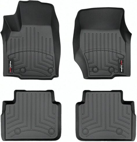 WeatherTech Custom Fit FloorLiners for Jeep Grand Cherokee L (6-Passenger, WL) - 1st & 2nd Row (4417821-4416962), Black in Saudi Arabia