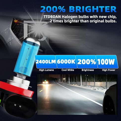 Halogen Headlights Fit for Jeep Renegade 2015-2023 Headlight Bulbs,9008/H13 High/Low Beams+ h11 Fog Lights Bright Front Lights,Plug And Play,Pack of 4 in Saudi Arabia