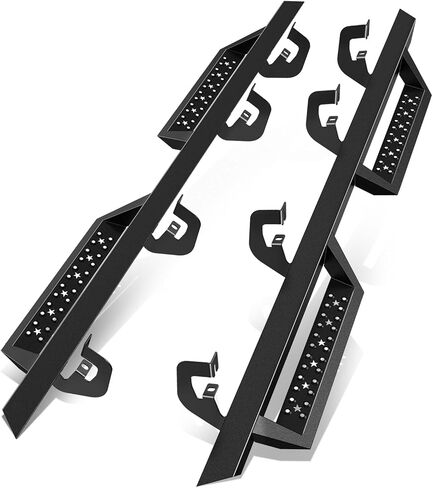 Auto Dynasty Running Boards 2.75 Inches for Truck Compatible with 2007-2019 Chevy Silverado GMC Sierra 1500 2500HD 3500HD Crew Cab, Mild Steel Side Steps, Black Powder Coated Nerf Bars Step Bar in Saudi Arabia