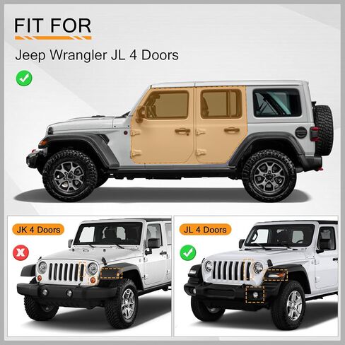 Running Boards Fit for Jeep Wrangler JL 4 Doors 2018-2025, Two-Stairs 5 Inches Width Off-Road Side Steps Heavy-Duty Steel Rock Sliders Step Bars Slip-Proof Textured Black in Saudi Arabia