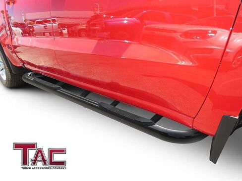 TAC Side Steps Compatible with 2019-2025 Chevy Silverado/GMC Sierra 1500 Crew Cab | 2020-2025 Silverado/Sierra 2500 3500 Crew Cab Truck Pickup 3" Black Side Nerf Bars Running Boards 2pcs in Saudi Arabia