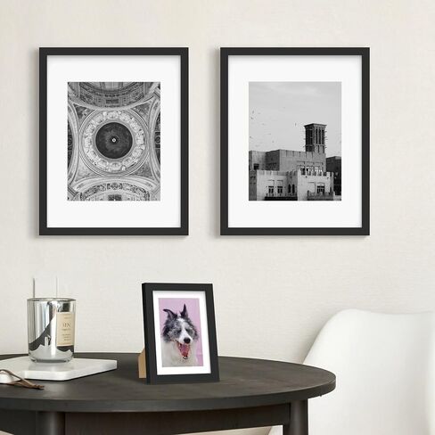 An&He 5 x 7 Picture Frame Set of 1, Black Photo Frame, Wooden Picture Frame with High Definition Glass for Wall & Tabletop Display in Saudi Arabia