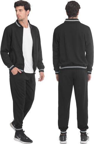Men's Tracksuits 2 Piece Set Hoodie Sweatsuits for Men Athletic Jogging Suit Casual Outfits with Full Zip in Saudi Arabia