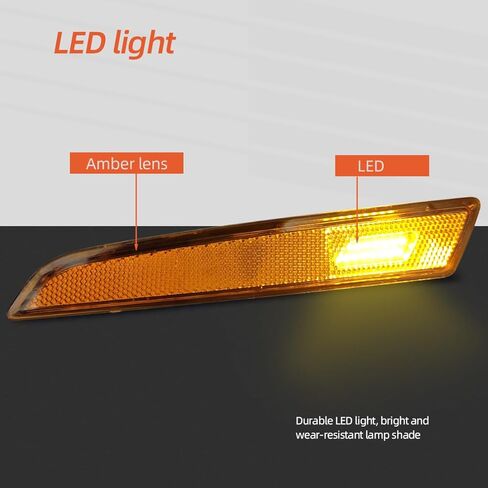 FV 2 قطعة LED الجانب ماركر مؤشر ضوء المصباح لفولفو VN VNL VNM 2004-2015 كروم (F01042-2) in Kuwait