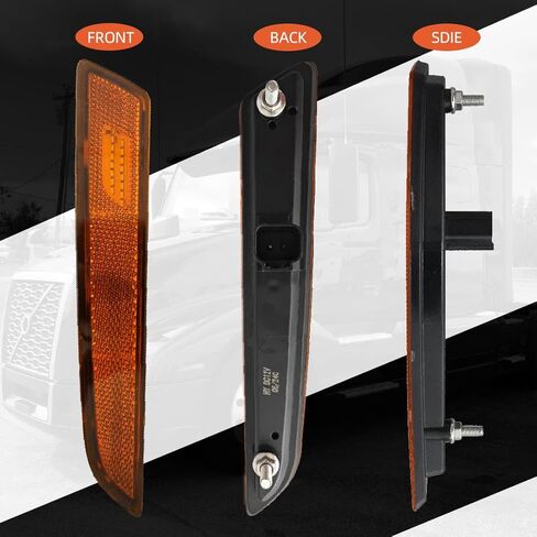 FV 2 قطعة LED الجانب ماركر مؤشر ضوء المصباح لفولفو VN VNL VNM 2004-2015 كروم (F01042-2) in Kuwait