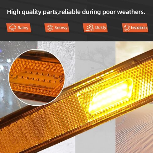 FV 2 قطعة LED الجانب ماركر مؤشر ضوء المصباح لفولفو VN VNL VNM 2004-2015 كروم (F01042-2) in Kuwait