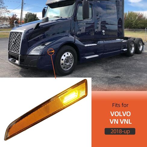 FV 2 قطعة LED الجانب ماركر مؤشر ضوء المصباح لفولفو VN VNL VNM 2004-2015 كروم (F01042-2) in Kuwait