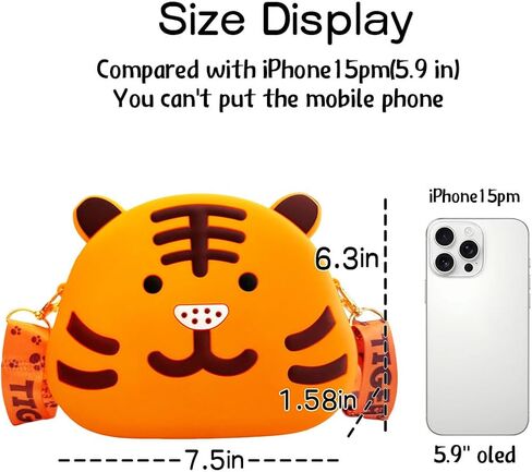 Kawaii Crossbody Bag for Little Girl Cute Panda Coin Purse Soft Silicone Purse Adjustable Shoulder in Saudi Arabia
