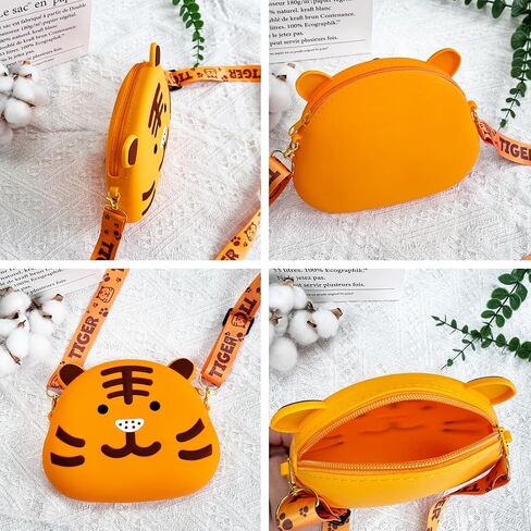 Kawaii Crossbody Bag for Little Girl Cute Panda Coin Purse Soft Silicone Purse Adjustable Shoulder in Saudi Arabia