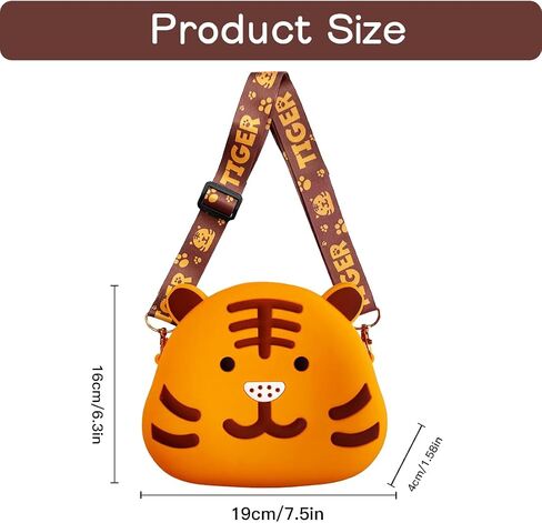 Kawaii Crossbody Bag for Little Girl Cute Panda Coin Purse Soft Silicone Purse Adjustable Shoulder in Saudi Arabia