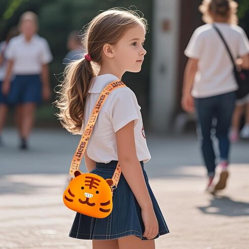 Kawaii Crossbody Bag for Little Girl Cute Panda Coin Purse Soft Silicone Purse Adjustable Shoulder in Saudi Arabia
