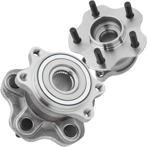 [2-Pack] 4 to 5 Lug Wheel Bearing Conversion Hub Rear for 1989-1999 S13/S14 Nissan 240SX in Saudi Arabia