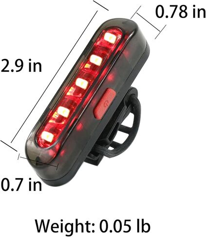 4 Pack Bike Tail Light, Bicycle Rear Light USB-C Rechargeable LED Cycling Safety Flashlight with 4 Light Mode for Road Mountain Night Riding & Adults Kids Men Women, Reflectors Accessories in Kuwait
