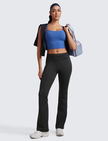 CRZ YOGA Womens Cloud Jersey Foldover Waist Flare Pants 31" - Yoga High Waisted Bootcut Lounge Casual in Saudi Arabia