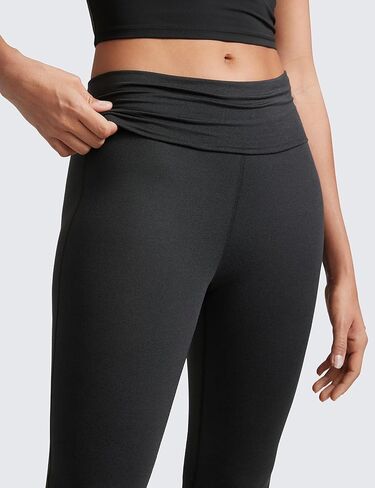CRZ YOGA Womens Cloud Jersey Foldover Waist Flare Pants 31" - Yoga High Waisted Bootcut Lounge Casual in Saudi Arabia