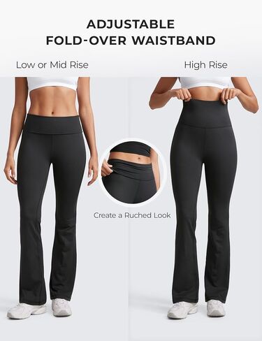 CRZ YOGA Womens Cloud Jersey Foldover Waist Flare Pants 31" - Yoga High Waisted Bootcut Lounge Casual in Saudi Arabia