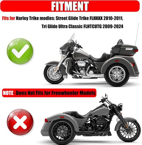Flame الخلفي Trike Fender Bra for Harley Tri Glide Ultra Classic Flhtcutg 2009-2023 ، Street Glide Trike Flhxxx 2010-2011 ، Pu Leather in Kuwait