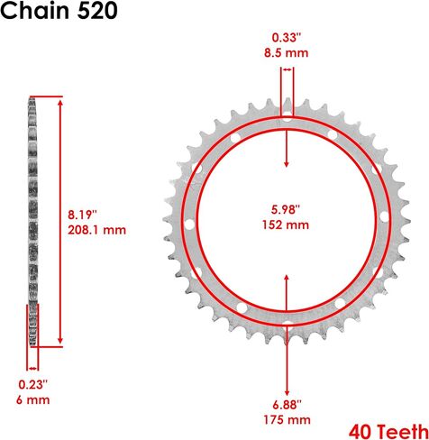 Caltric Rear Axle Collar with Sprocket Compatible with Yamaha Warrior 350 YFM350 1989-2004 in Saudi Arabia