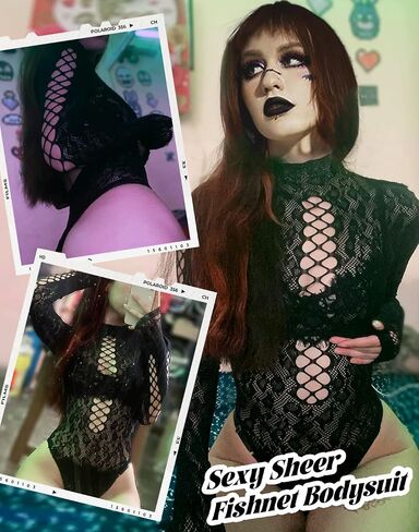 Womens Bodysuit Leopard Mesh Teddy Sheer Top Body Stockings Rave Outfits in Kuwait