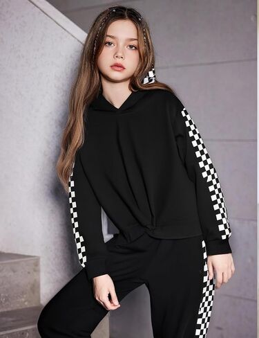 ملابس الفتيات قمم غير رسمية تويست هوديس pulver pullover in Kuwait