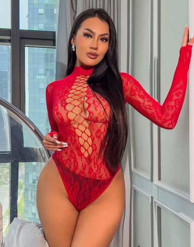 Womens Bodysuit Leopard Mesh Teddy Sheer Top Body Stockings Rave Outfits in Kuwait
