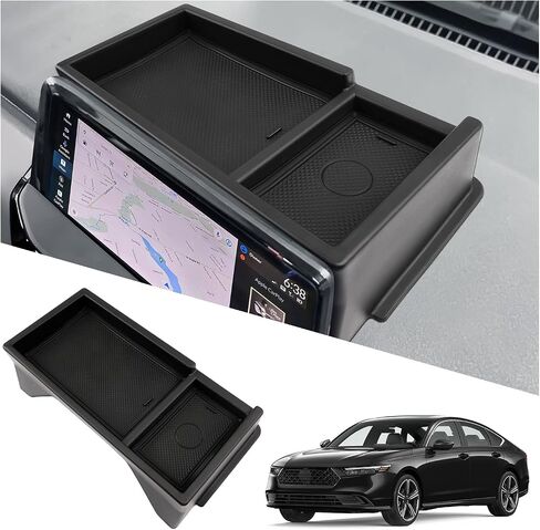 Ruiya 2024 Accord(Hybrid/Sport/EX-L/Sport-L/Touring) Behind Screen Organizer for Honda Accord 2025 Accessories Dash Storage Tray Compatible with 2023 2024 2025 Honda Accord (Only Fit Accord 12.3") in Saudi Arabia