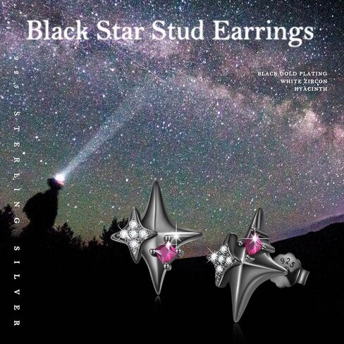 OHAYOO Gothic Angel Devil Earrings Sterling Silver Demon Angel Wings Black and White Stud Earrings Gothic Jewelry Gifts for Women in Kuwait