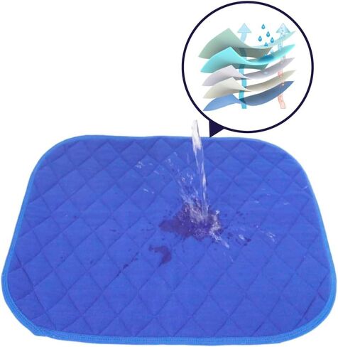 Kmina Soft 5 طبقات قابلة للغسل وقابلة لإعادة الاستخدام سلس البول (15.7 "× 19.7") ، واقي مقعد مقاوم للماء - مصنوع في أوروبا in Kuwait