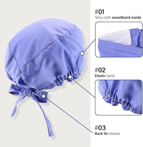 Trendy Apparel Shop XXL Oversized Working Scrub Cap with Sweatband and Elastic Tie Back in Saudi Arabia