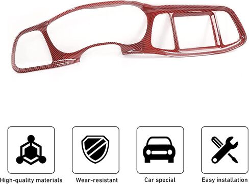 Linskip Dash Board Cover Trim Compatible with Dodge Challenger 2015-2023, Dashboard Instrument Screen & Air Vent Covers for Challenger Interior Accessories(Orange) in Saudi Arabia