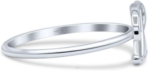 Blue Apple Co. الأولي R alphabet letter name monogram trendy Band Band Solid 925 Sterling Silver Thumb Ring (8.5mm) in Saudi Arabia