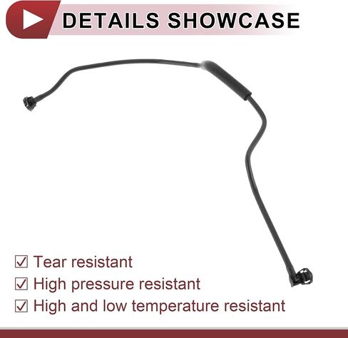 1 PC BRAYIATIAR HOSE لـ LAND ROVER RAVER ROVER VELAR 2018-2021 محرك تبريد خرطوم المياه رقم LR091814 الأسود البلاستي in Kuwait